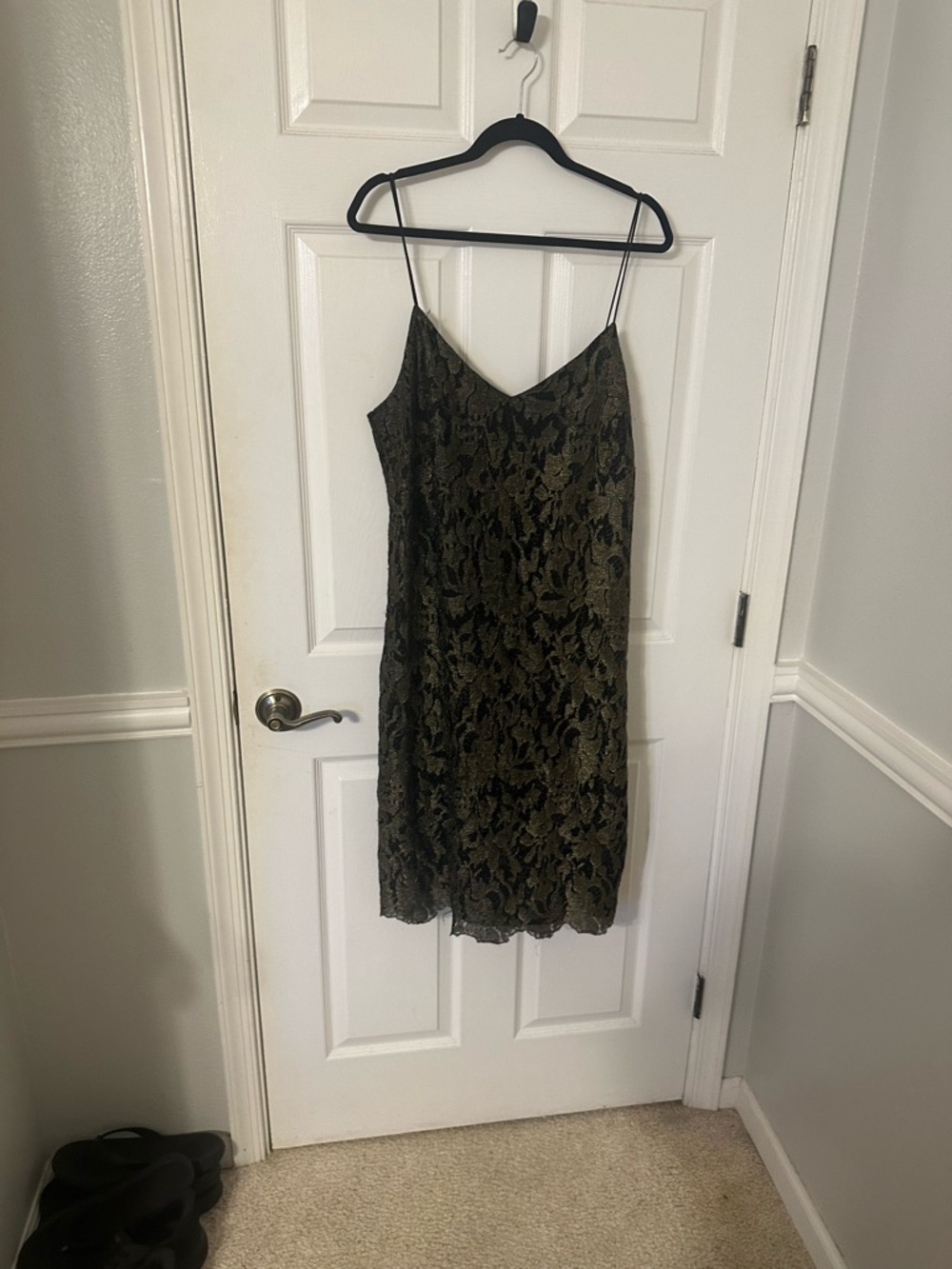 Lauren Ralph Lauren Gold Metallic Lace Dress